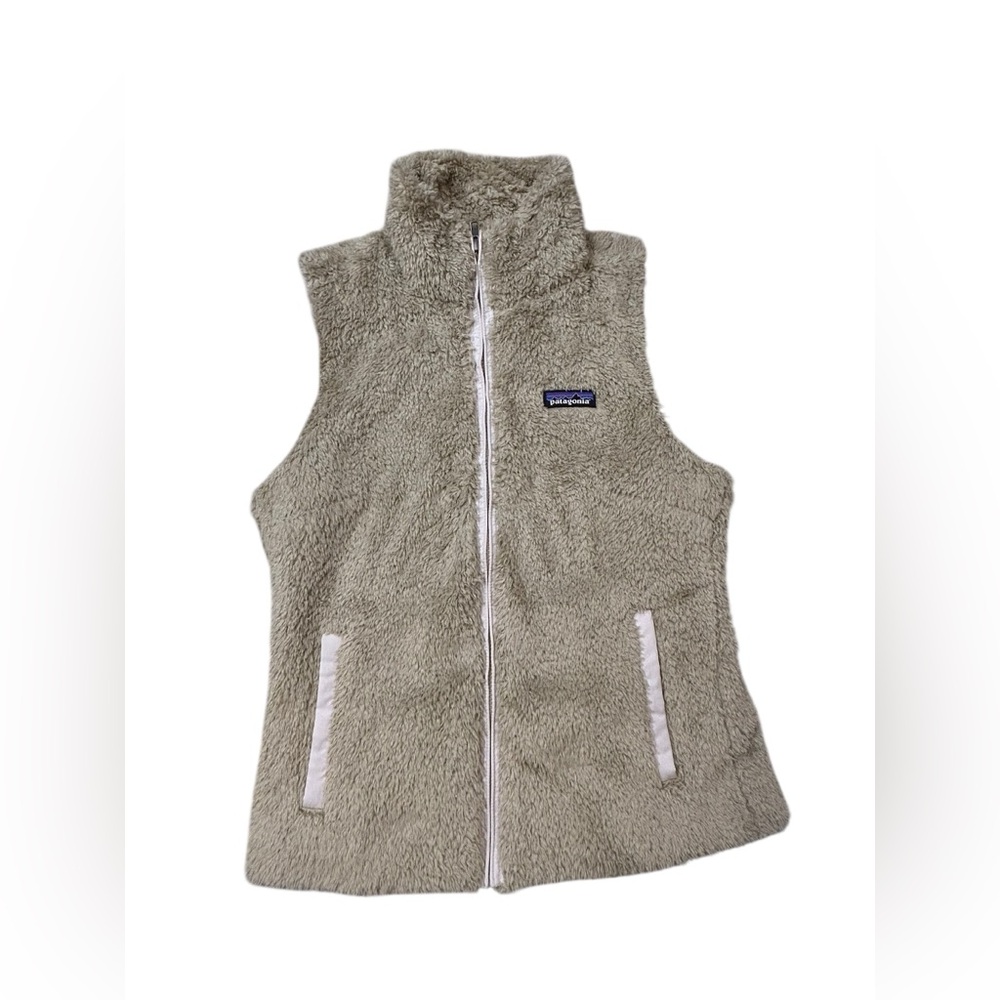 Patagonia Women’s Los Gatos Deep Pile Tan Fleece‎ Vest S Cottagecore